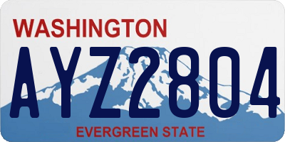 WA license plate AYZ2804