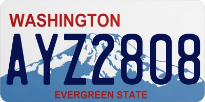 WA license plate AYZ2808