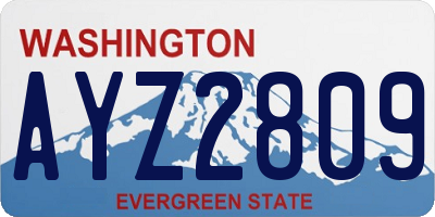 WA license plate AYZ2809