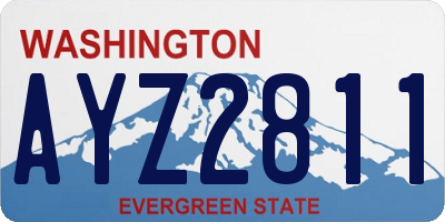 WA license plate AYZ2811