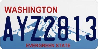 WA license plate AYZ2813