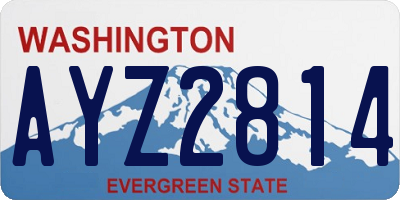 WA license plate AYZ2814