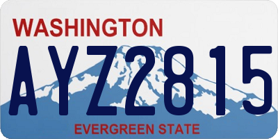 WA license plate AYZ2815