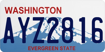 WA license plate AYZ2816