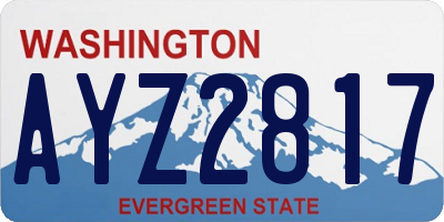 WA license plate AYZ2817