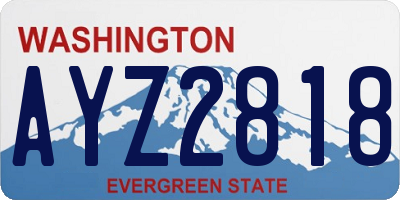 WA license plate AYZ2818