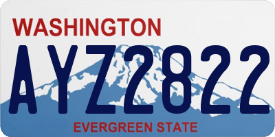 WA license plate AYZ2822