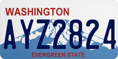 WA license plate AYZ2824