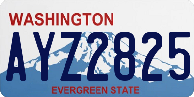 WA license plate AYZ2825