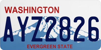 WA license plate AYZ2826