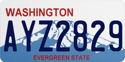 WA license plate AYZ2829