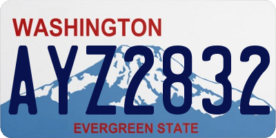 WA license plate AYZ2832