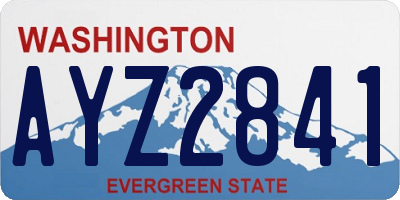 WA license plate AYZ2841