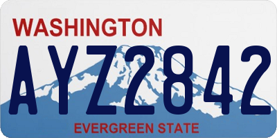 WA license plate AYZ2842