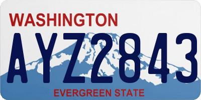 WA license plate AYZ2843