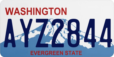 WA license plate AYZ2844