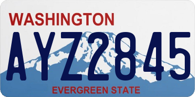 WA license plate AYZ2845