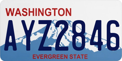 WA license plate AYZ2846