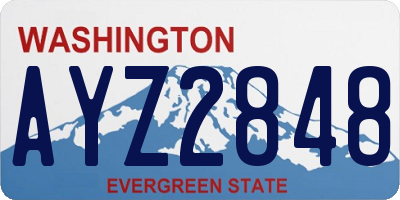 WA license plate AYZ2848