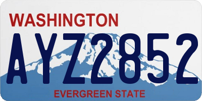 WA license plate AYZ2852