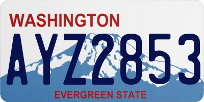 WA license plate AYZ2853