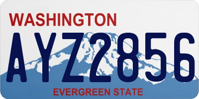 WA license plate AYZ2856