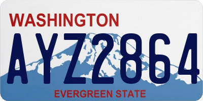 WA license plate AYZ2864