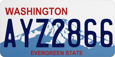 WA license plate AYZ2866