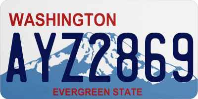 WA license plate AYZ2869