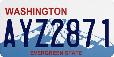 WA license plate AYZ2871