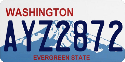 WA license plate AYZ2872