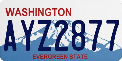 WA license plate AYZ2877