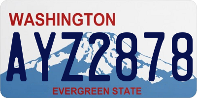 WA license plate AYZ2878