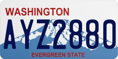 WA license plate AYZ2880