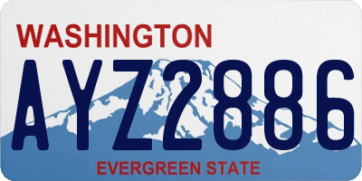 WA license plate AYZ2886