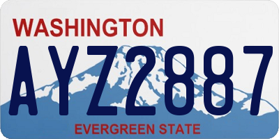 WA license plate AYZ2887