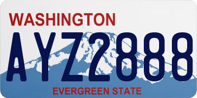 WA license plate AYZ2888