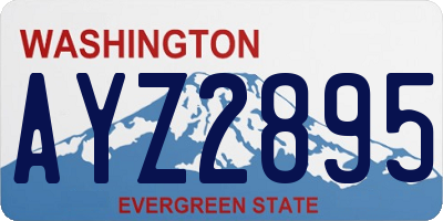 WA license plate AYZ2895