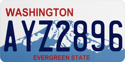 WA license plate AYZ2896