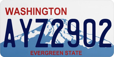 WA license plate AYZ2902