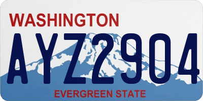 WA license plate AYZ2904