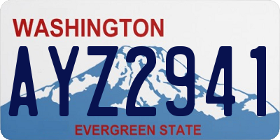 WA license plate AYZ2941