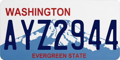 WA license plate AYZ2944