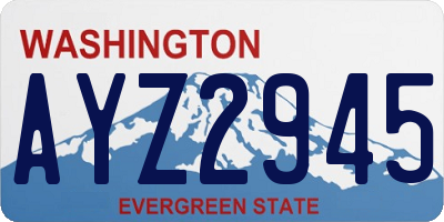 WA license plate AYZ2945