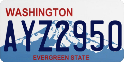 WA license plate AYZ2950