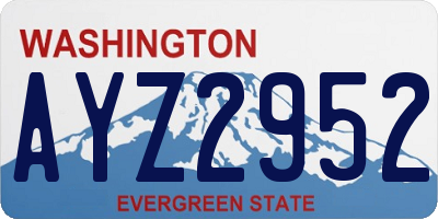 WA license plate AYZ2952