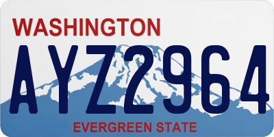 WA license plate AYZ2964