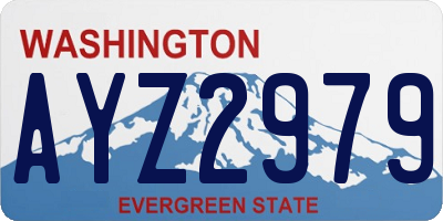 WA license plate AYZ2979