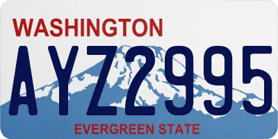 WA license plate AYZ2995