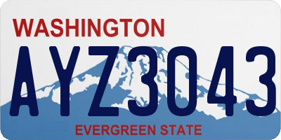 WA license plate AYZ3043